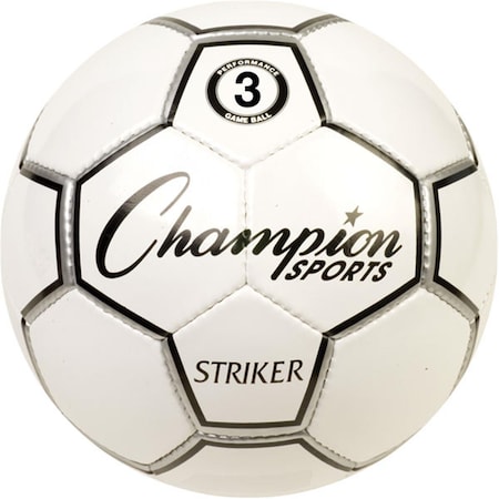 Champion Sports Striker Soccer Ball, Black & White - Size 3 STRIKER3